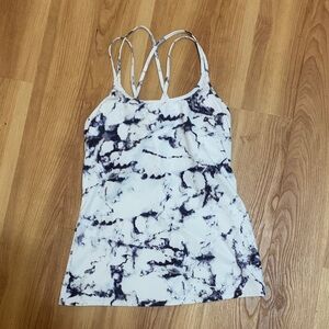 Old Navy Black and White Marble Camisole